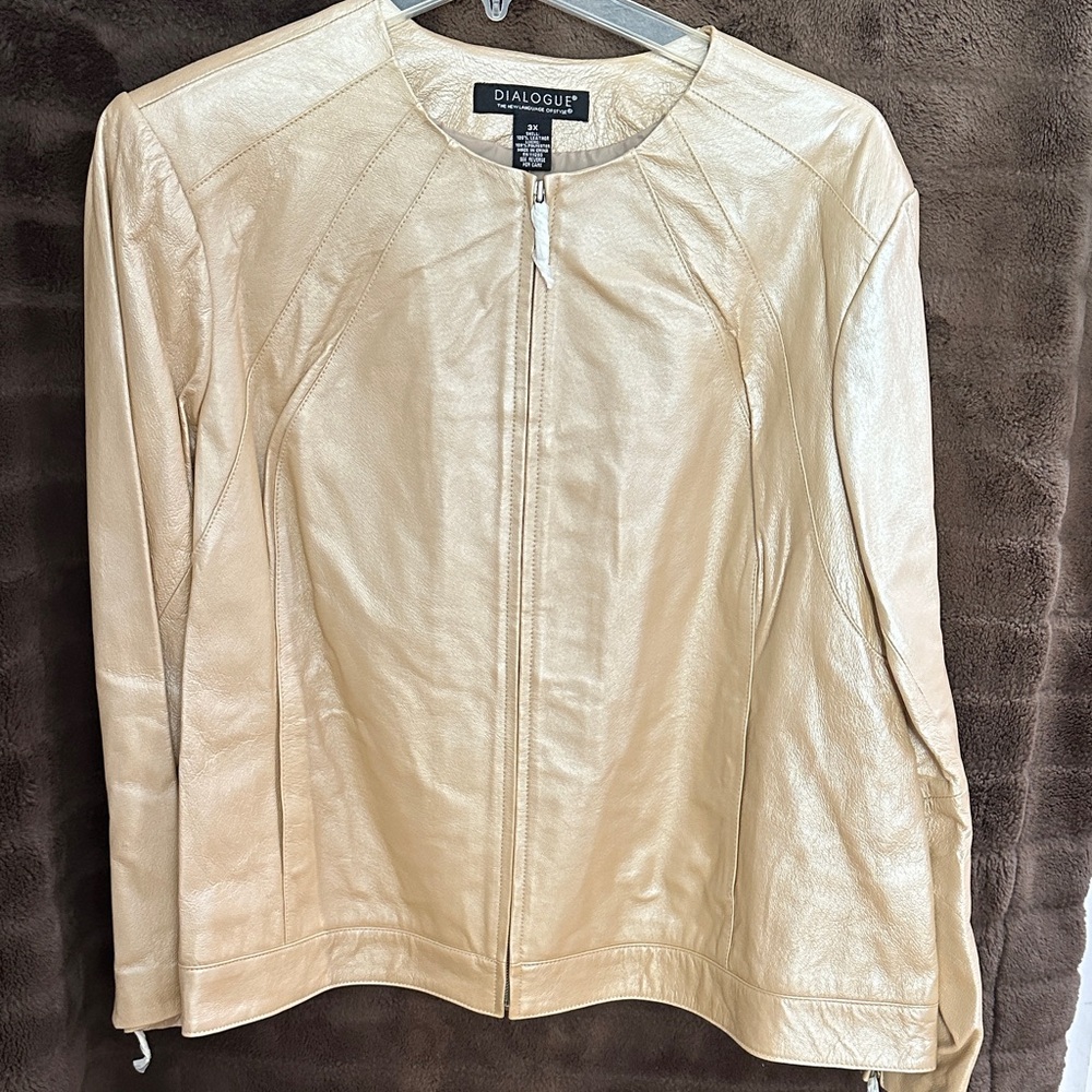 Dialogue Women's Tan Leather Jacket